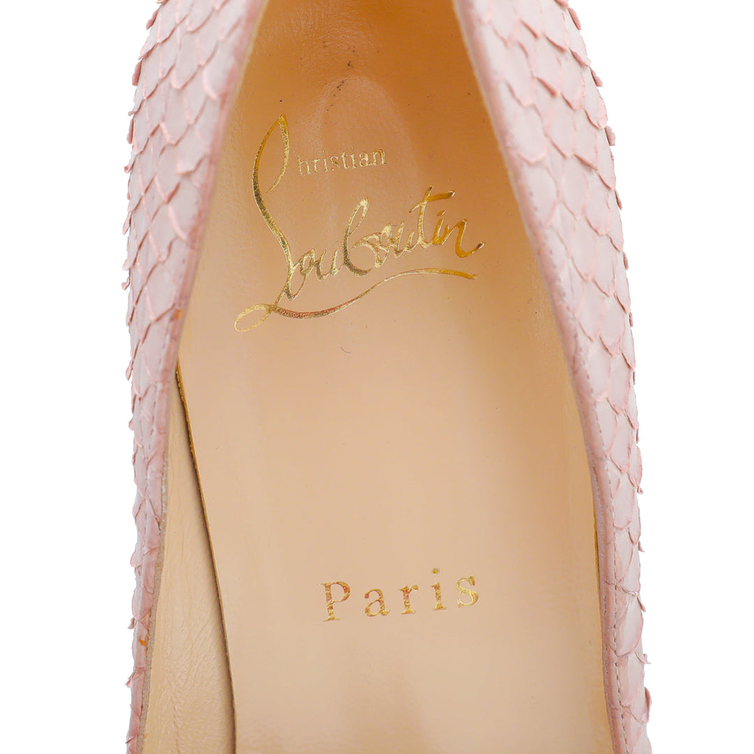 Christian Louboutin Pastel Pink Altadama Watersnake Pump 37