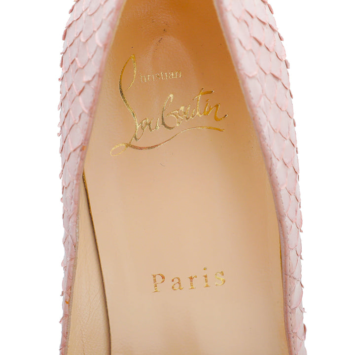 Christian Louboutin Pastel Pink Altadama Watersnake Pump 37