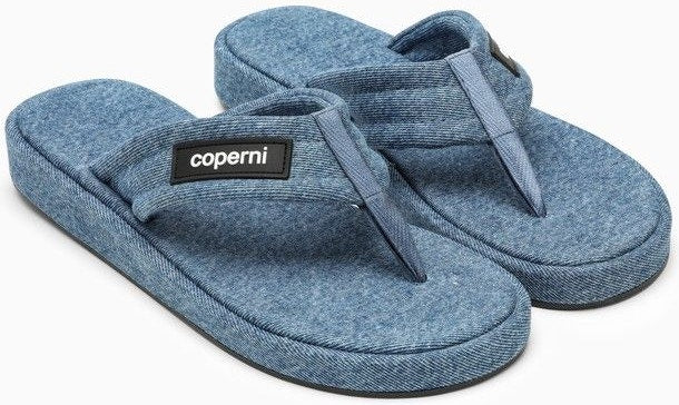 DENIM FLIP-FLOPS WITH LOGO