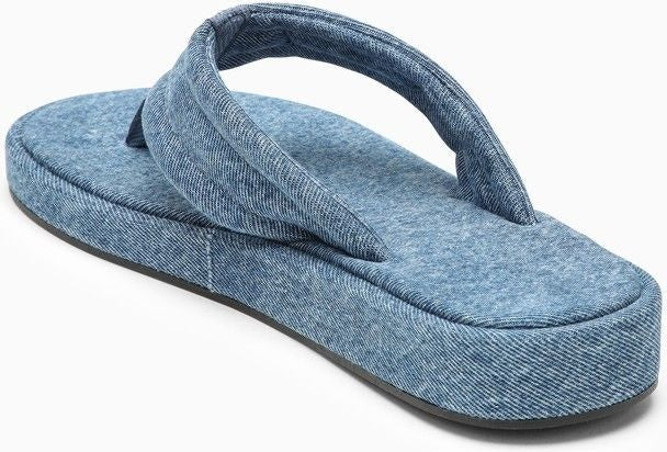 DENIM FLIP-FLOPS WITH LOGO
