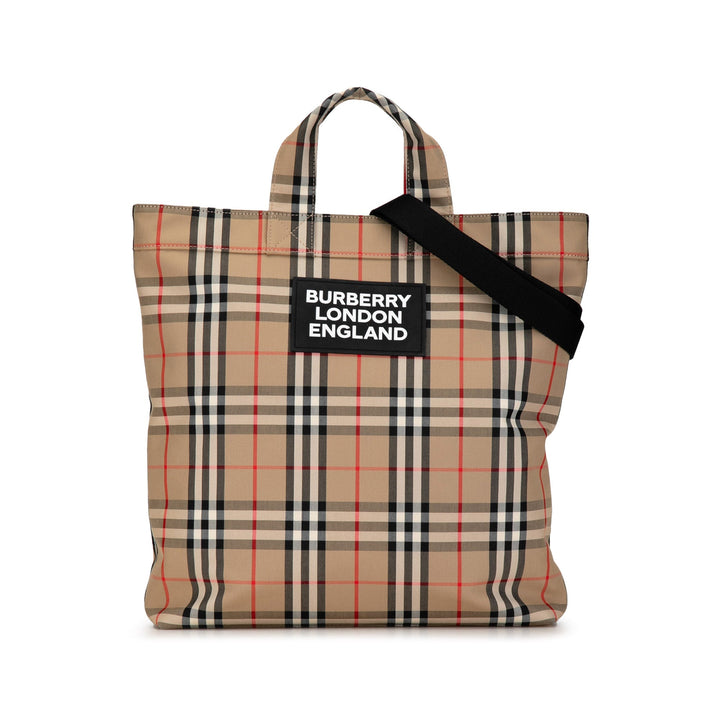 BURBERRY House Check Artie Nylon Satchel