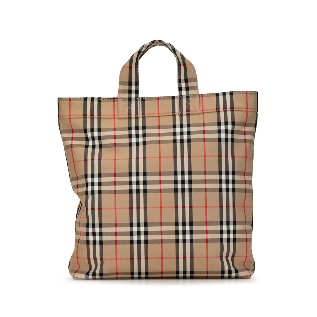 BURBERRY House Check Artie Nylon Satchel