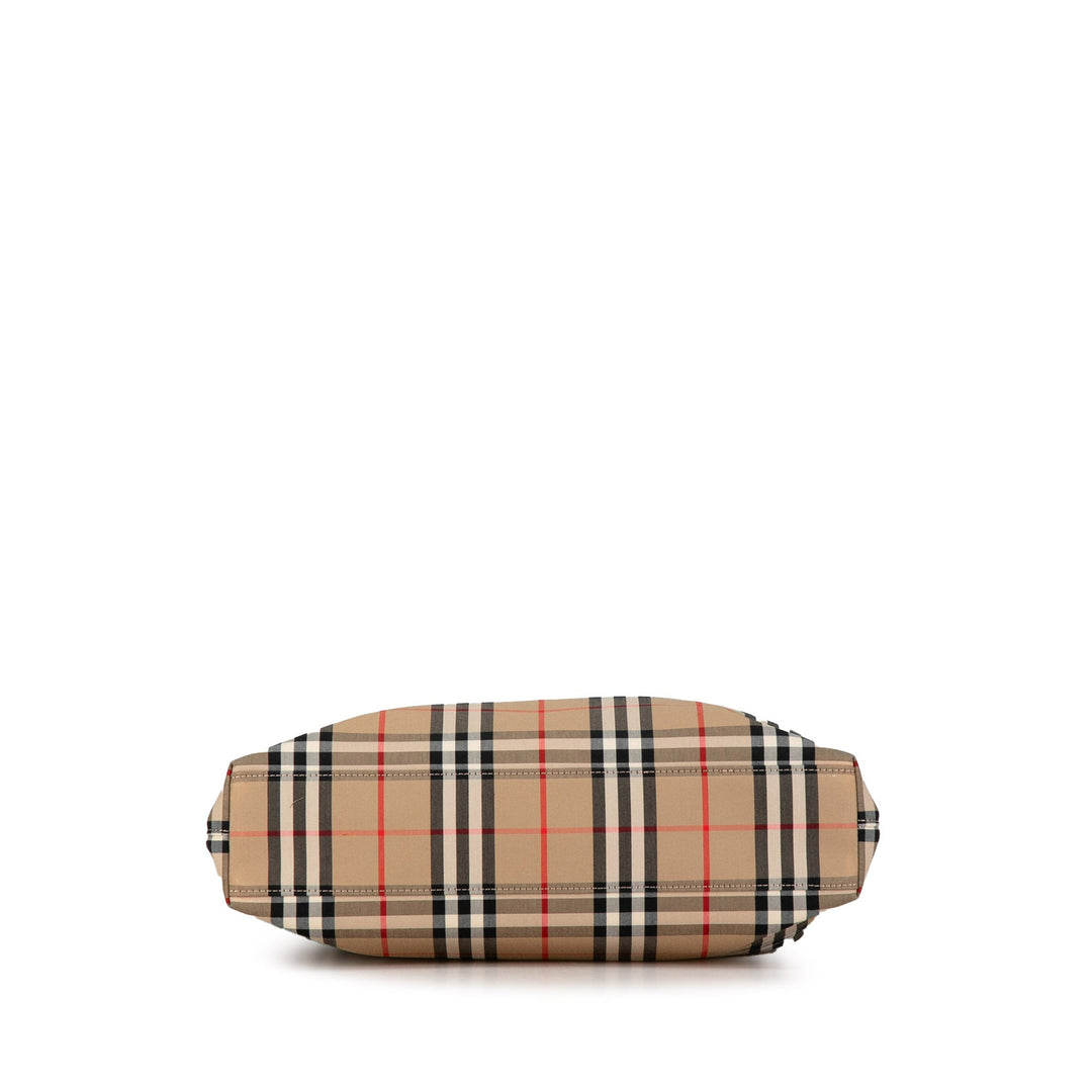BURBERRY House Check Artie Nylon Satchel