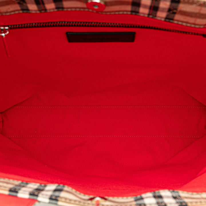 BURBERRY House Check Artie Nylon Satchel