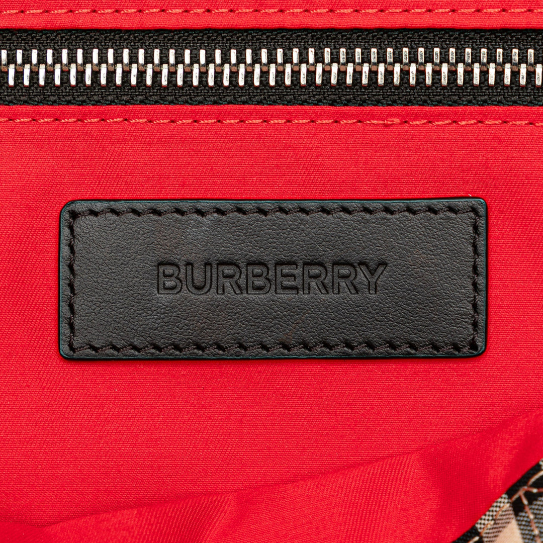 BURBERRY House Check Artie Nylon Satchel