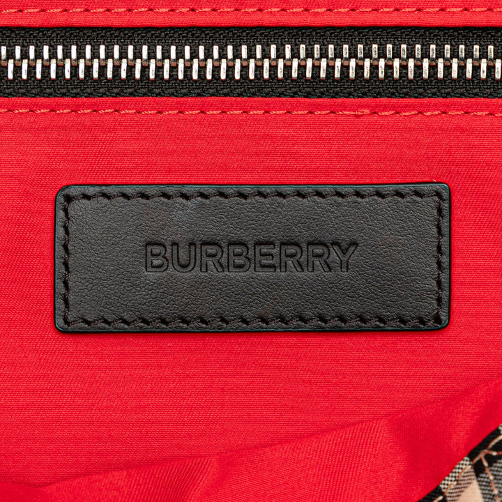 BURBERRY House Check Artie Nylon Satchel