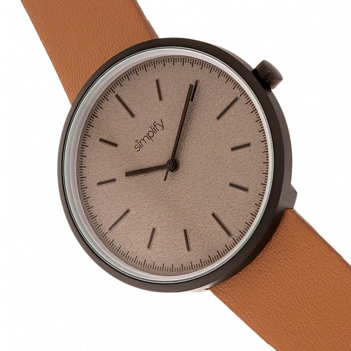 Simplify The 3000 Leather-Band Watch