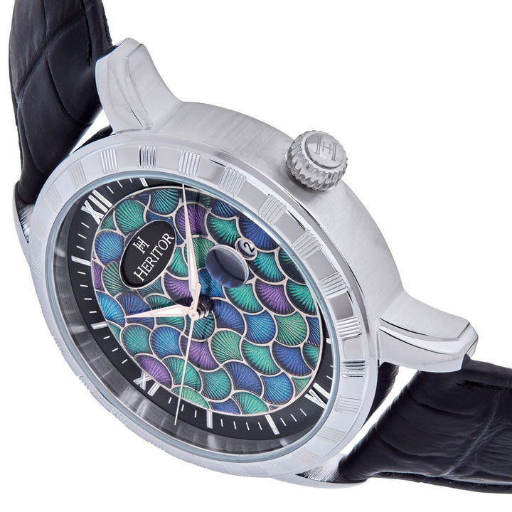 Heritor Automatic Protégé Leather-Band Watch w/Date