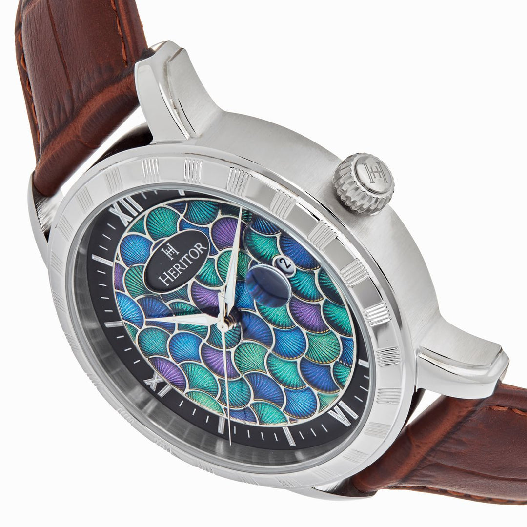 Heritor Automatic Protégé Leather-Band Watch w/Date