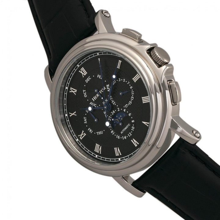 Heritor Automatic Kingsley Leather-Band Watch w/Day/Date