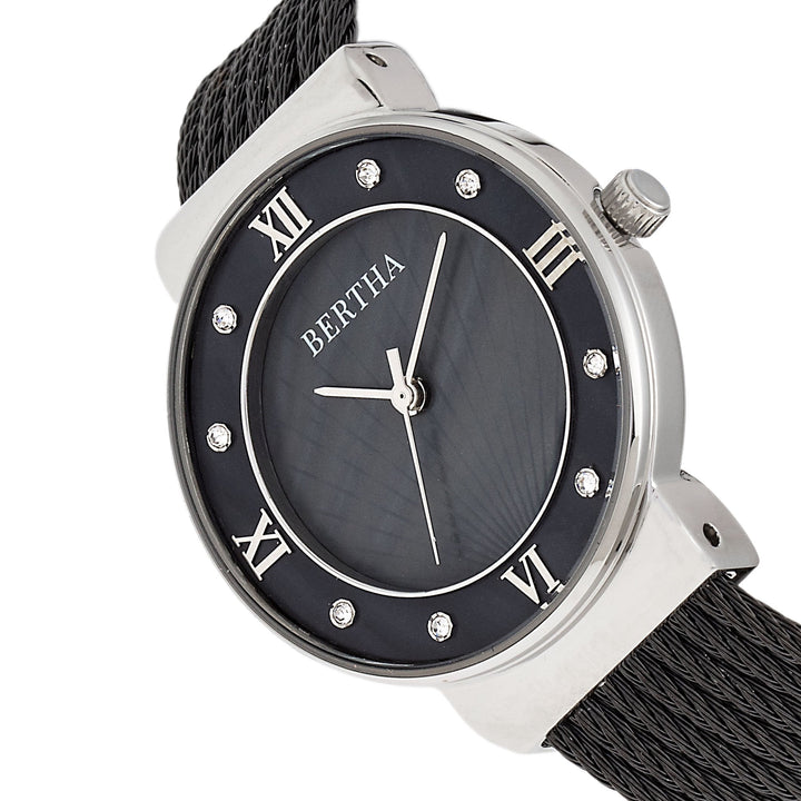 Bertha Dawn Mother-of-Pearl Cable Bracelet Watch