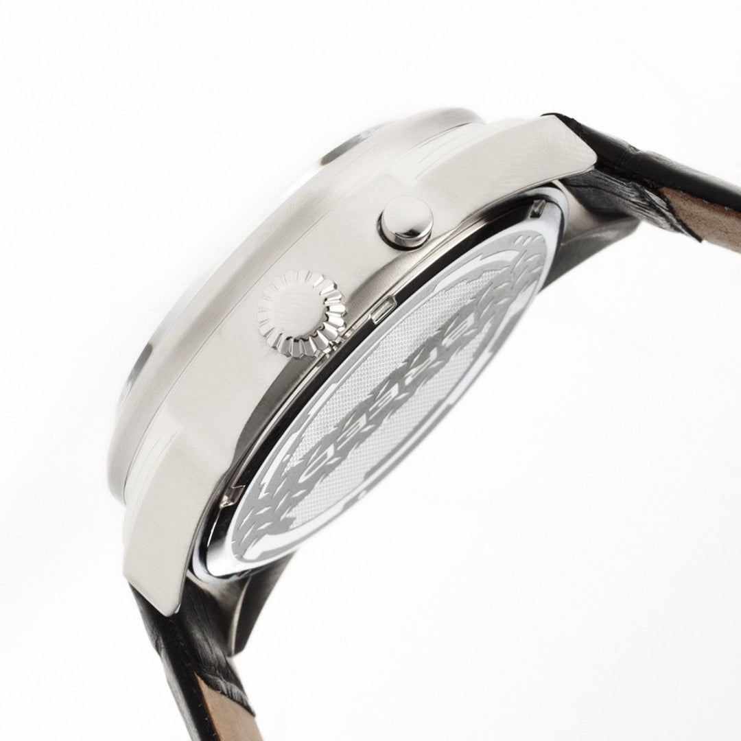 Breed Alton Leather-Band Moon-Phase Men's Watch