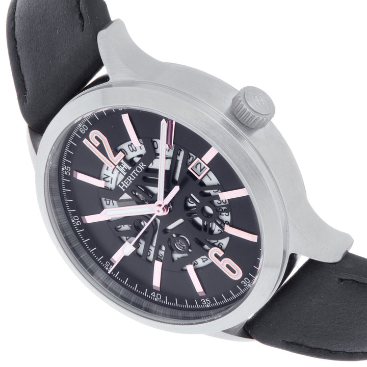 Heritor Automatic Dayne Leather-Band Watch w/Date