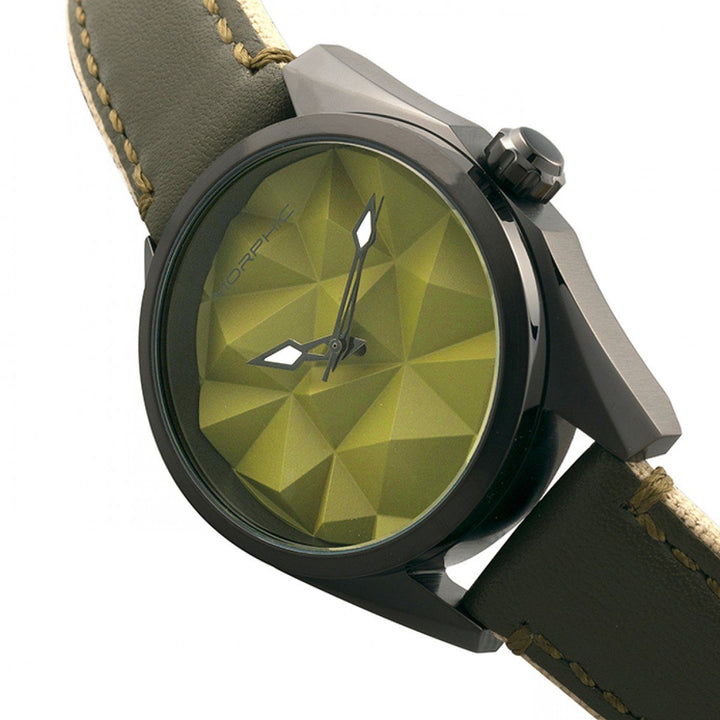 Morphic M59 Series Leather-Overlaid Canvas-Band Watch