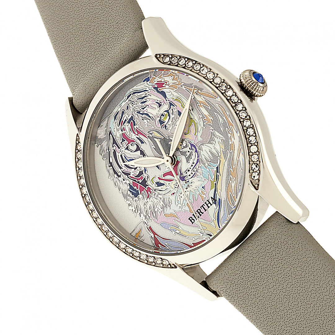 Bertha Annabelle Leather-Band Watch - Grey