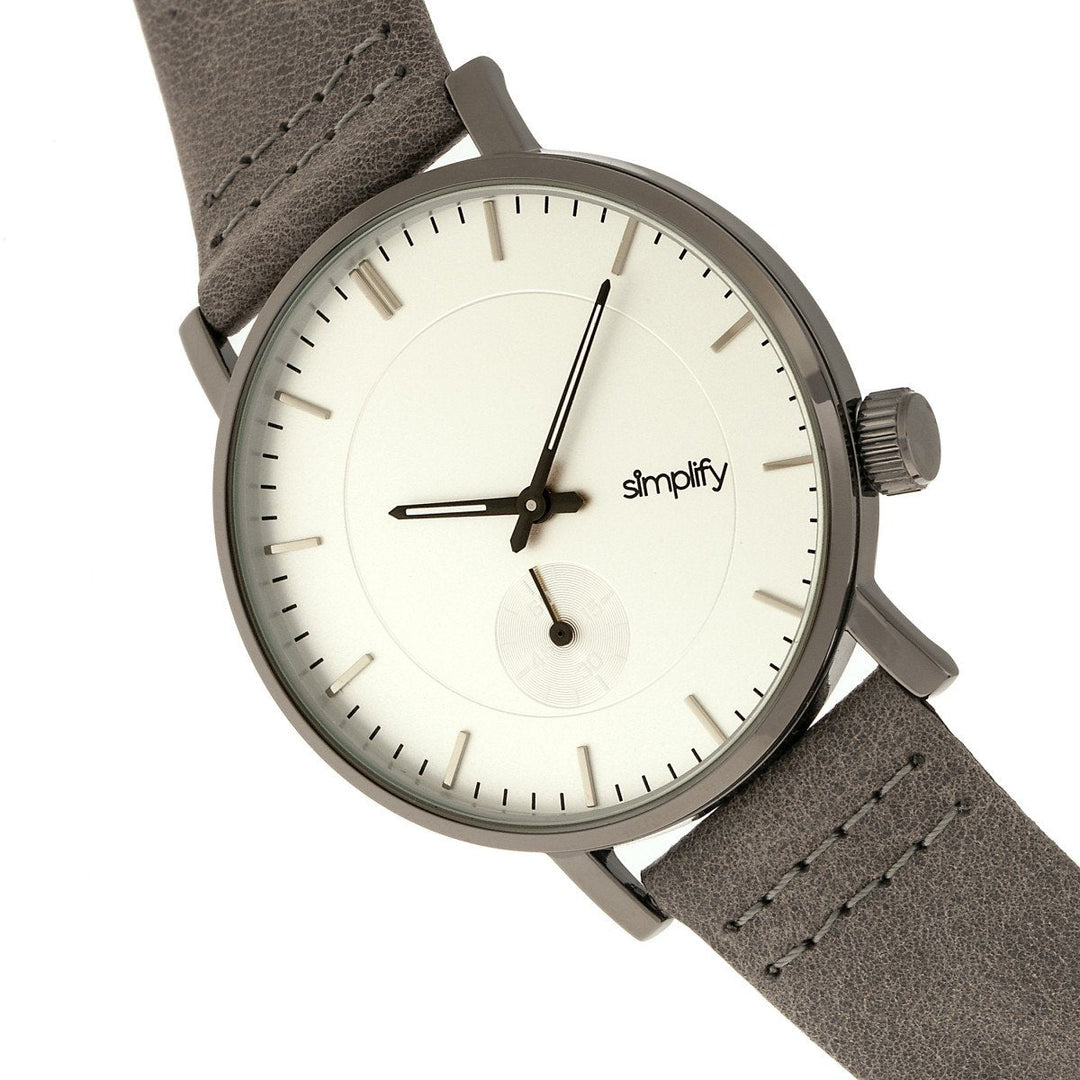 Simplify The 3600 Leather-Band Watch