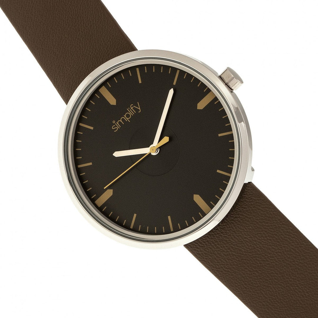 Simplify The 4500 Leather-Band Watch
