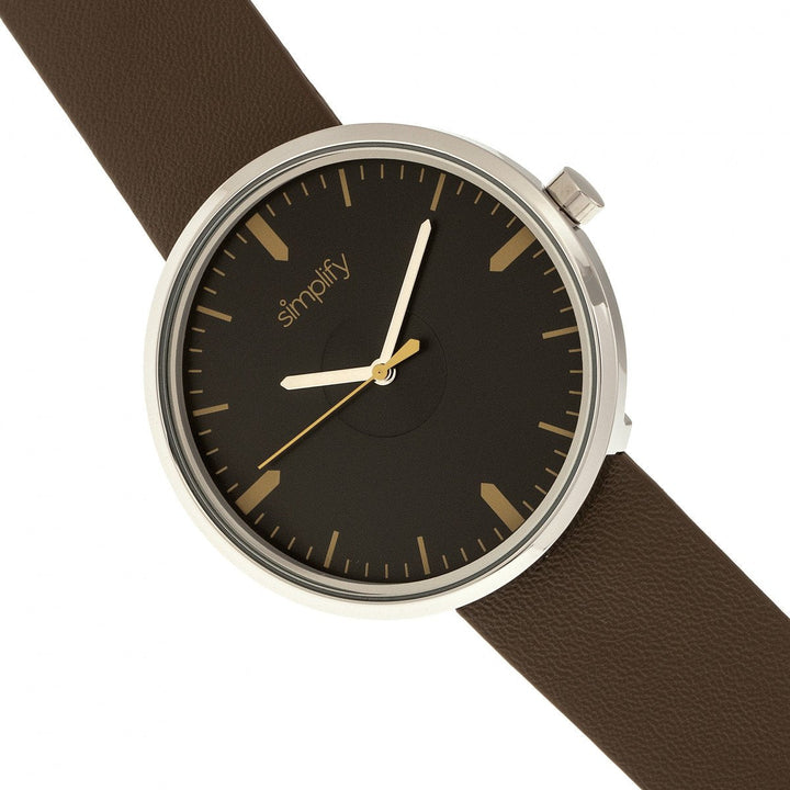 Simplify The 4500 Leather-Band Watch