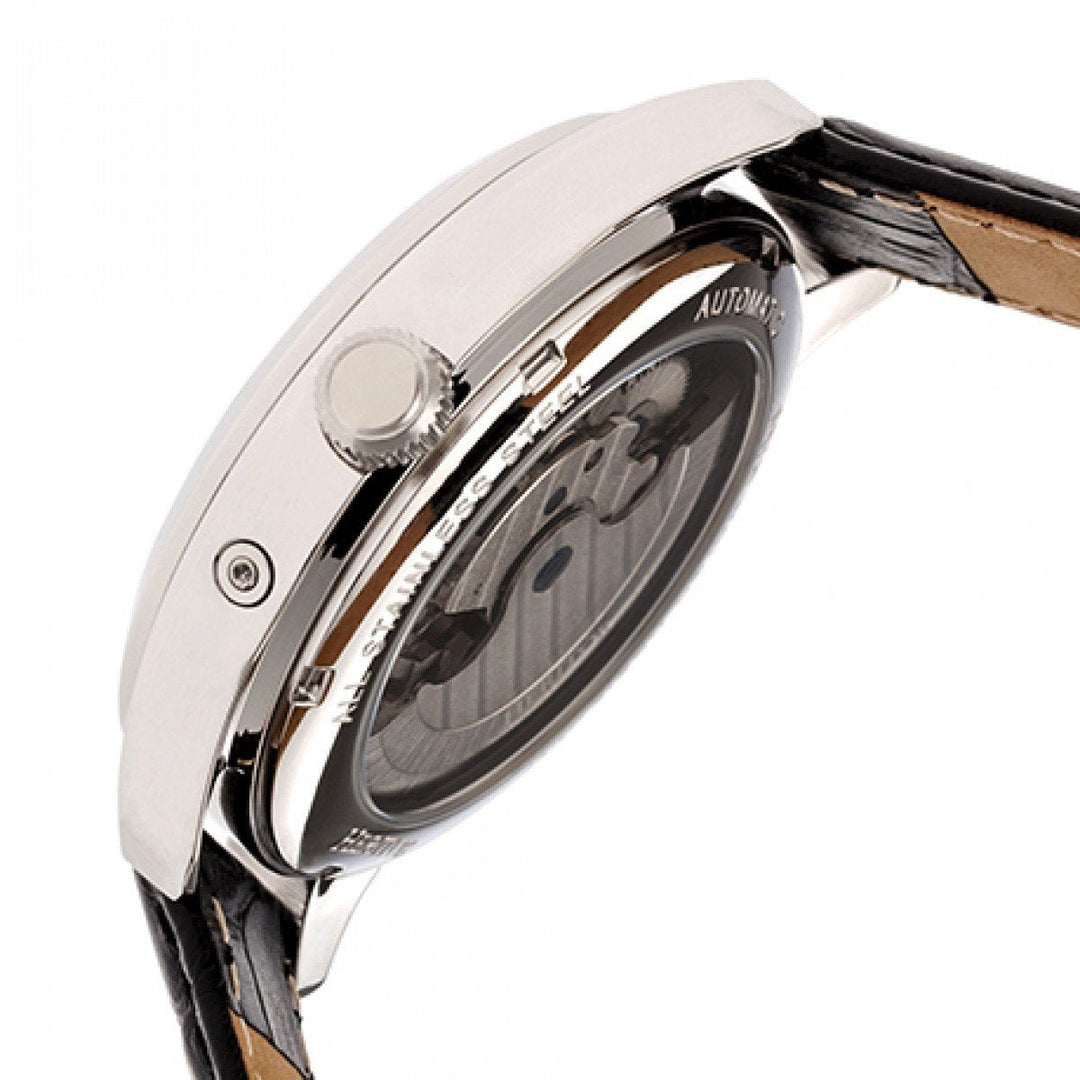 Heritor Automatic Sebastian Semi-Skeleton Leather-Band Watch