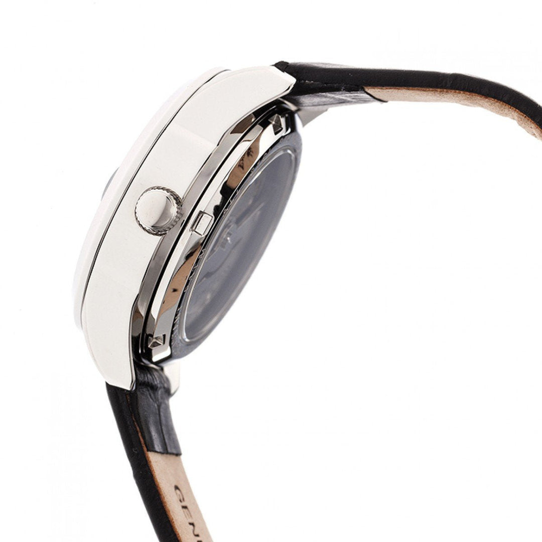 Empress Messalina Automatic MOP Leather-Band Watch w/Date