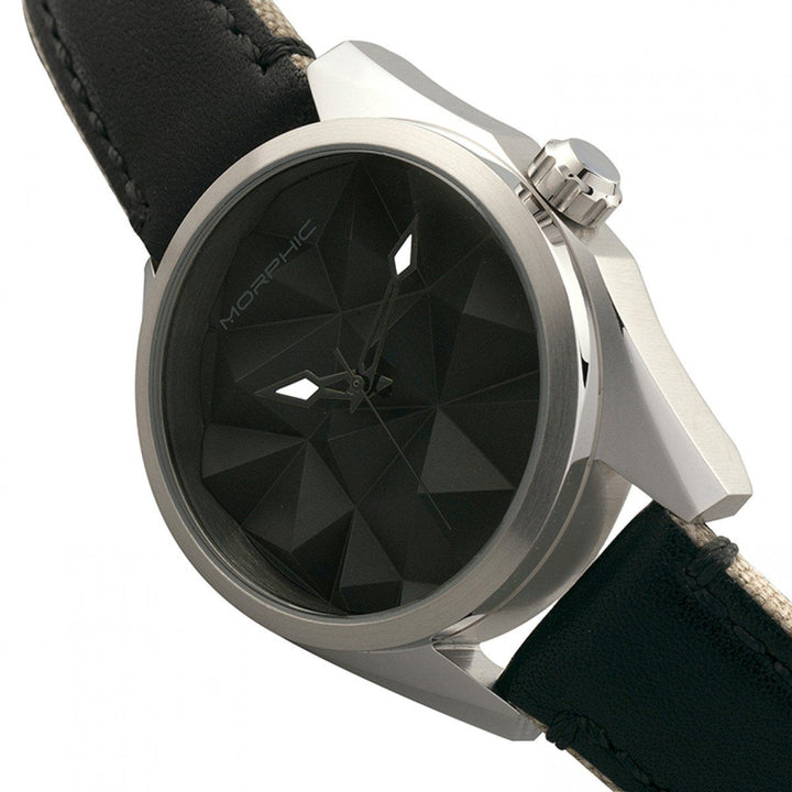Morphic M59 Series Leather-Overlaid Canvas-Band Watch