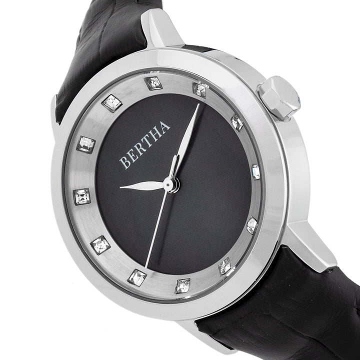 Bertha Cecelia Leather-Band Watch