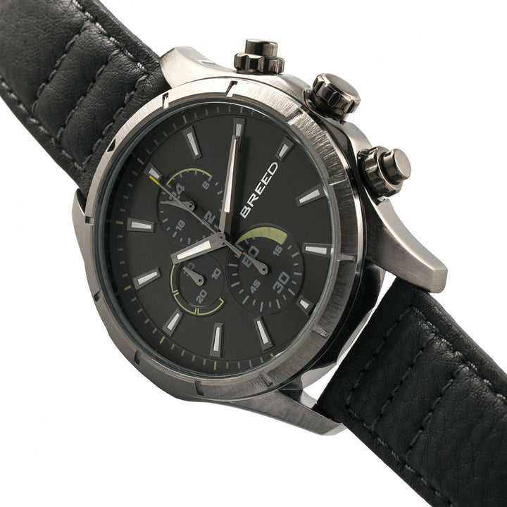 Breed Lacroix Chronograph Leather-Band Watch