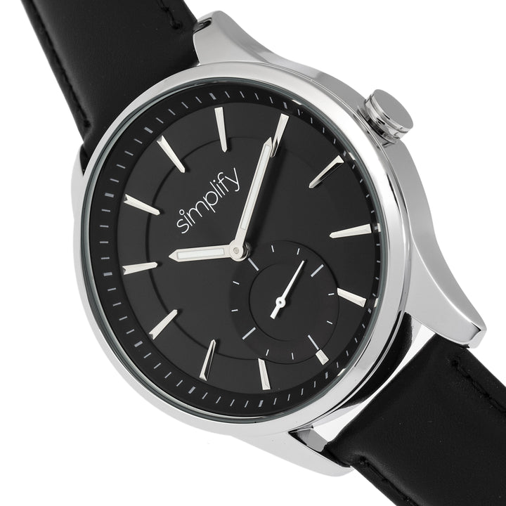 Simplify The 6600 Series Leather-Band Watch