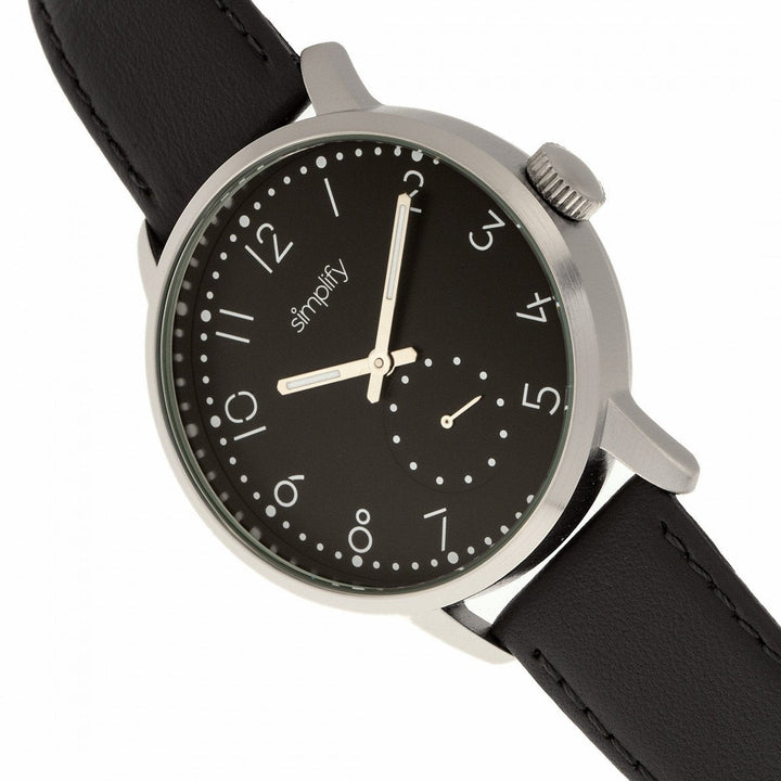 Simplify The 3400 Leather-Band Watch