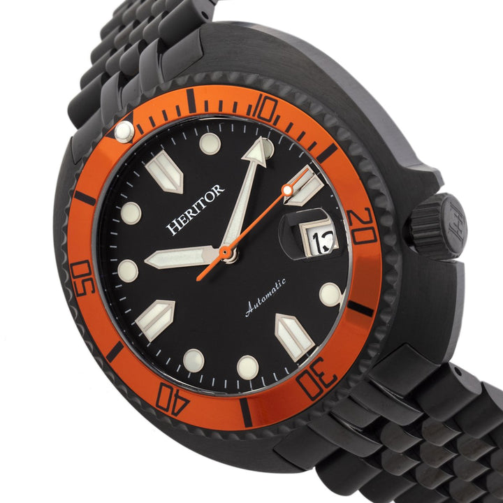 Heritor Automatic Morrison Leather-Band Watch w/Date