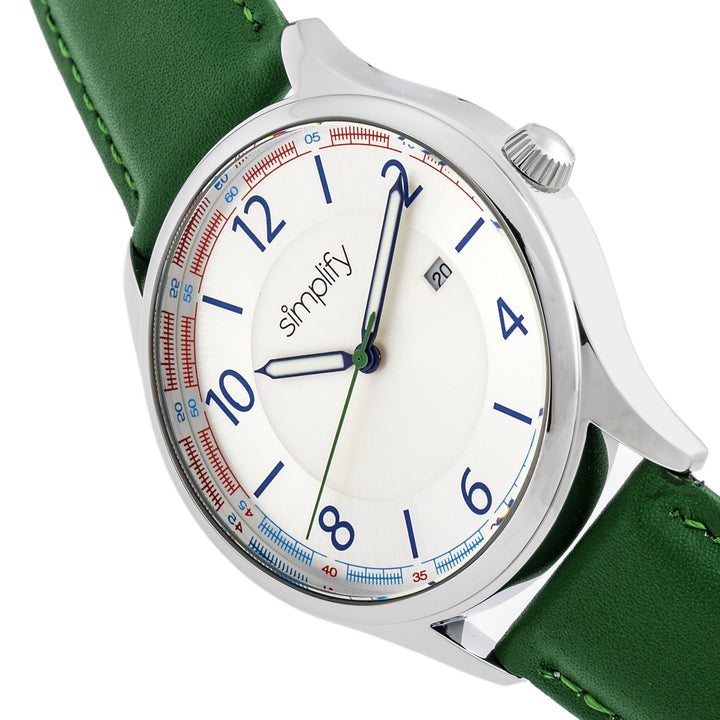 Simplify The 6900 Leather-Band Watch w/ Date