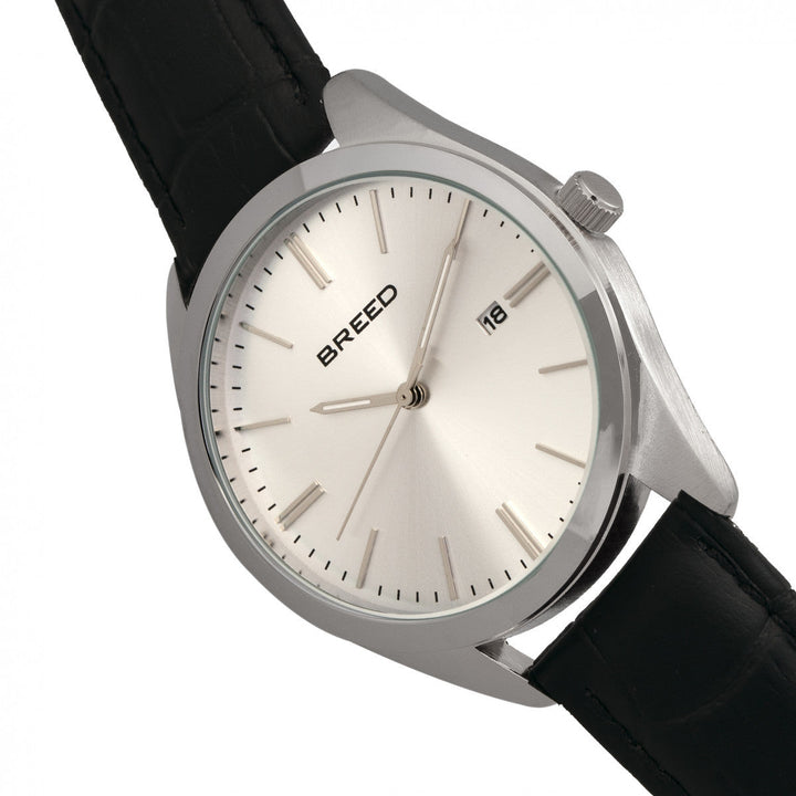 Breed Louis Leather-Band Watch w/Date