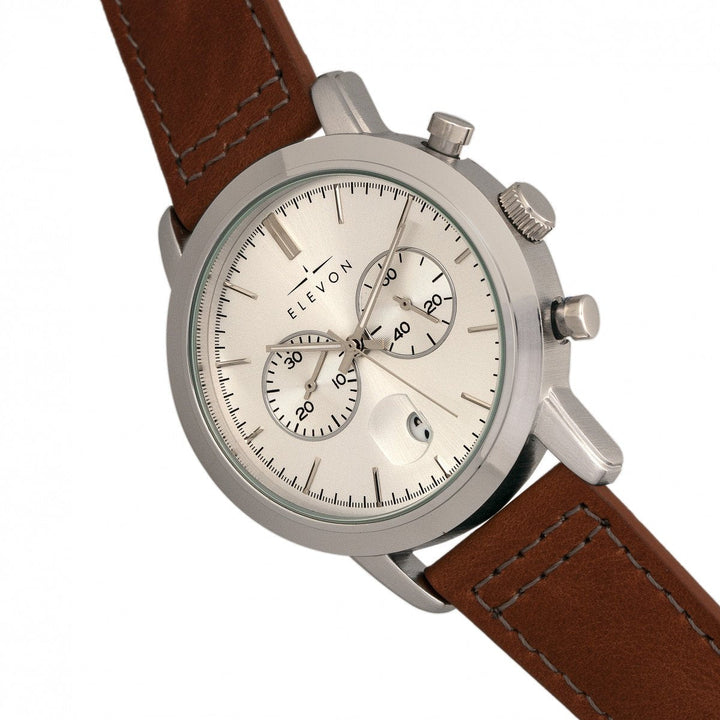 Elevon Langley Chronograph Leather-Band Watch w/ Date