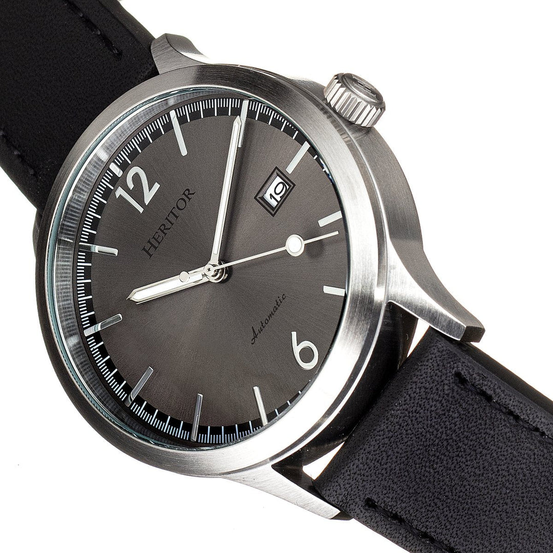 Heritor Automatic Becker Leather-Band Watch w/Date