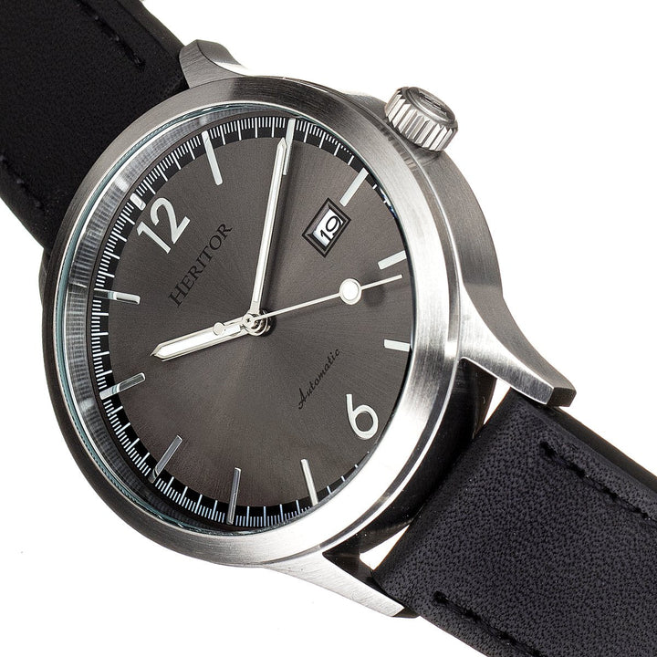 Heritor Automatic Becker Leather-Band Watch w/Date