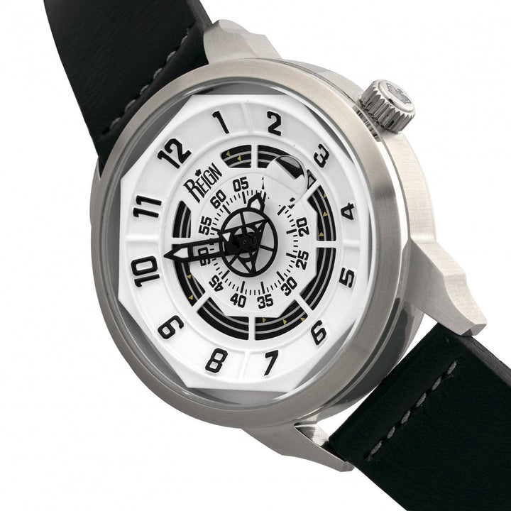 Reign Lafleur Automatic Leather-Band Watch w/Date