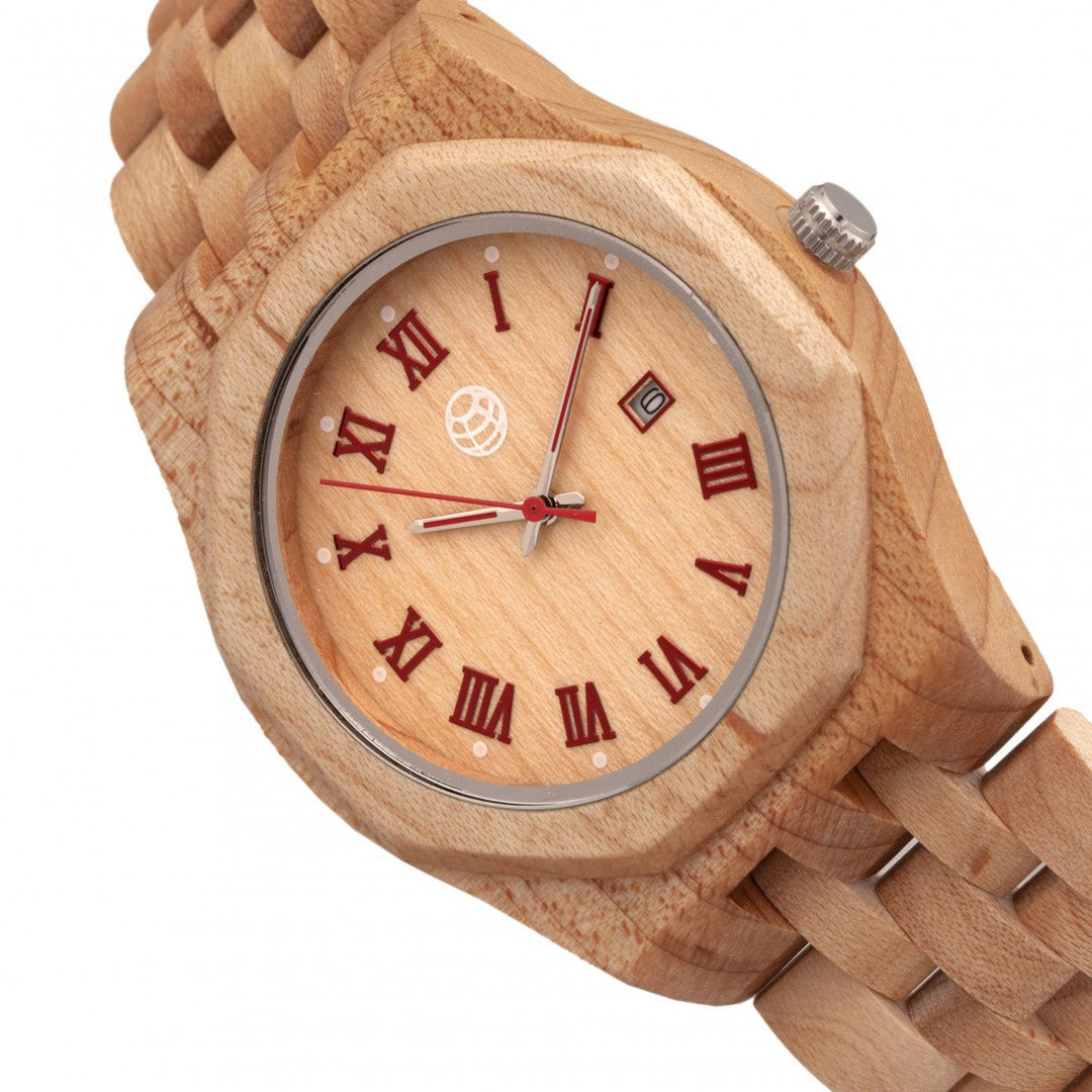 Earth Wood Baobab Bracelet Watch w/Date