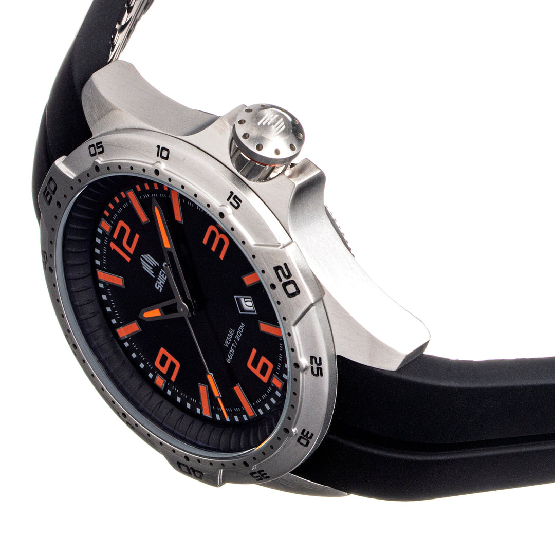Shield Vessel Strap Watch w/Date