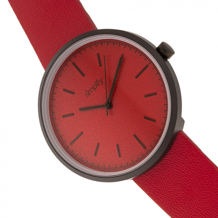 Simplify The 3000 Leather-Band Watch