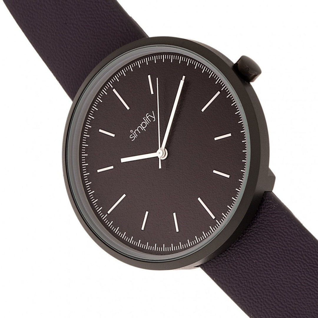 Simplify The 3000 Leather-Band Watch