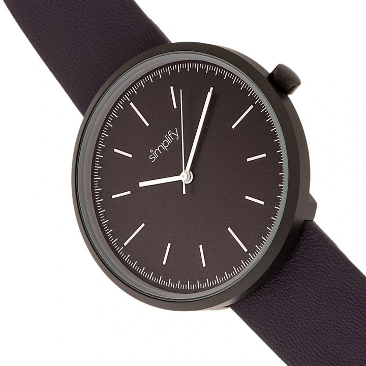 Simplify The 3000 Leather-Band Watch