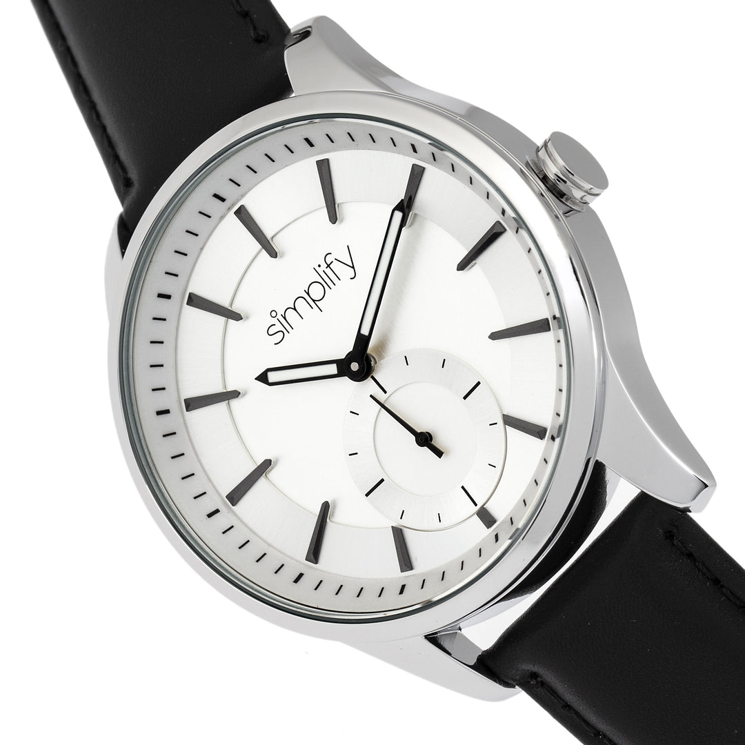 Simplify The 6600 Series Leather-Band Watch
