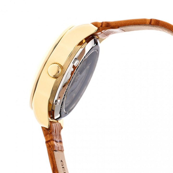 Empress Messalina Automatic MOP Leather-Band Watch w/Date