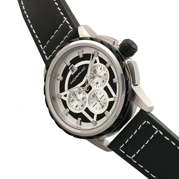 Morphic M61 Series Chronograph Leather-Band Watch w/Date