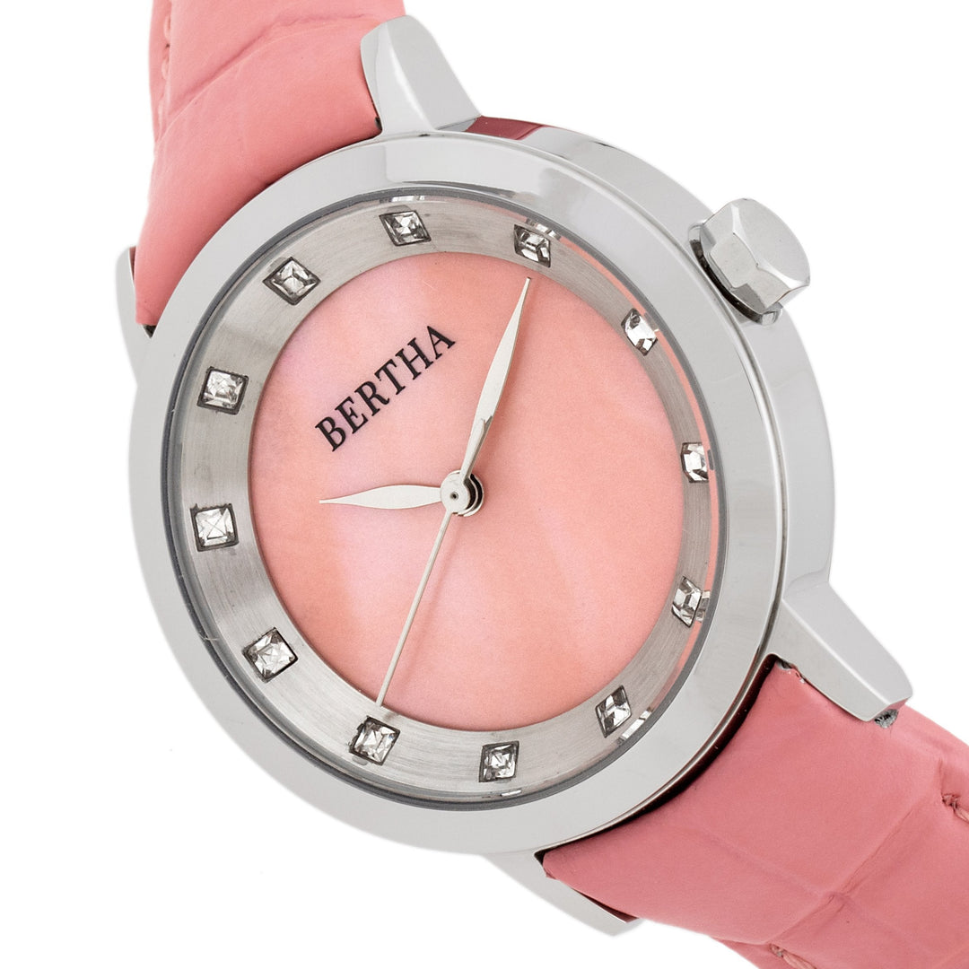 Bertha Cecelia Leather-Band Watch