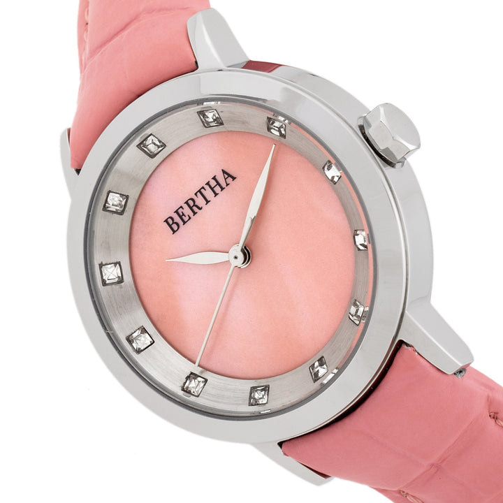 Bertha Cecelia Leather-Band Watch