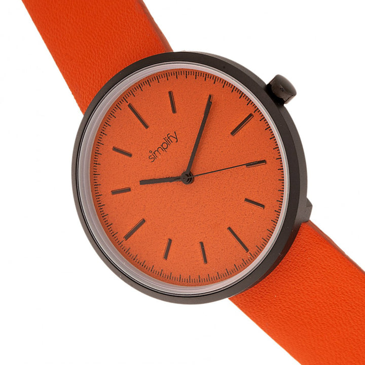 Simplify The 3000 Leather-Band Watch