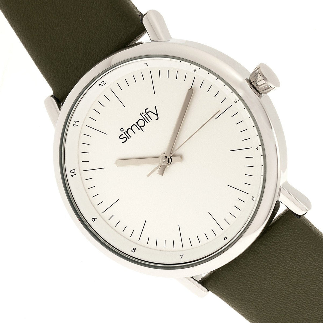 Simplify The 6200 Leather-Strap Watch