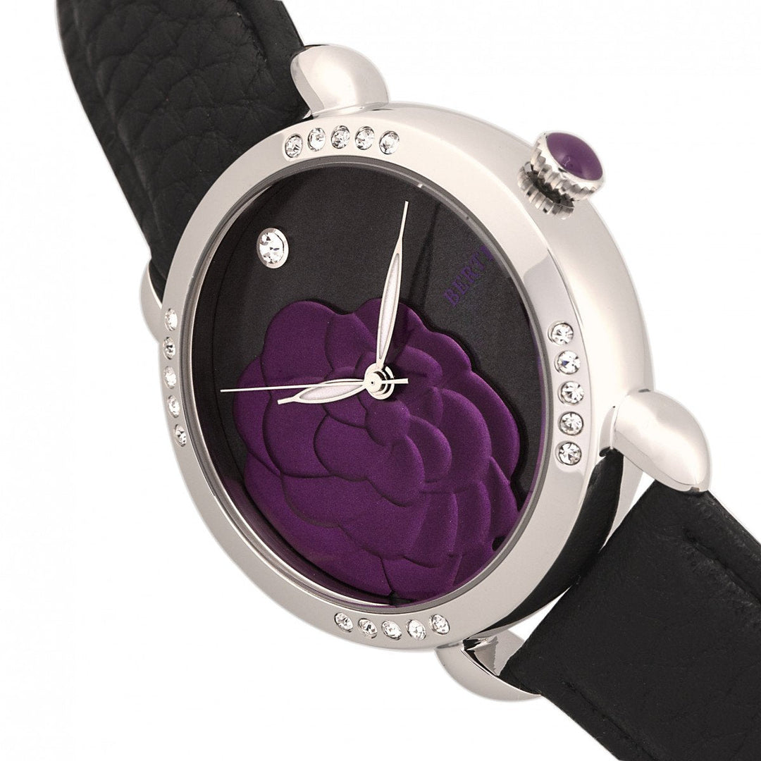 Bertha Daphne MOP Leather-Band Ladies Watch