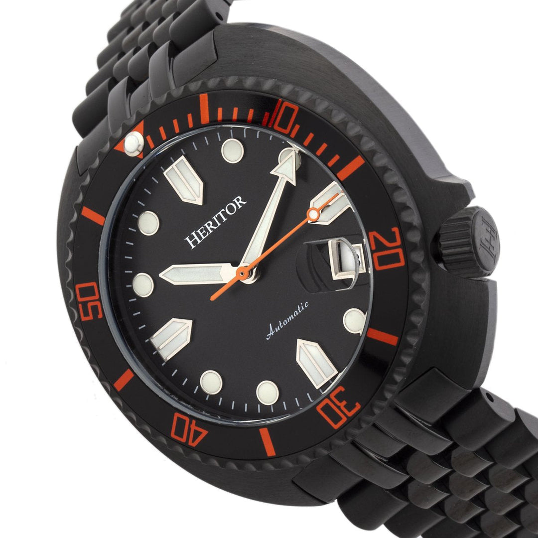 Heritor Automatic Morrison Leather-Band Watch w/Date